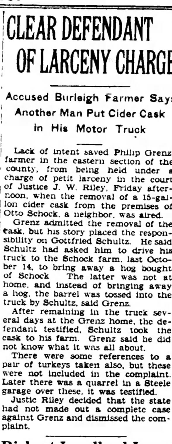 Clipping from The Bismarck Tribune